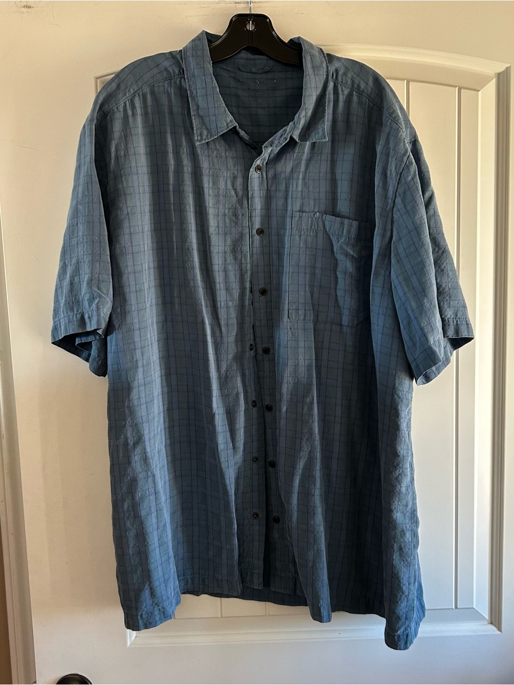 Men's 5.11 Tactical 2XL Short-Sleeve Blue Button-Up Shirt snap
